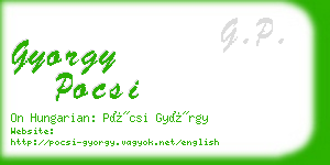 gyorgy pocsi business card